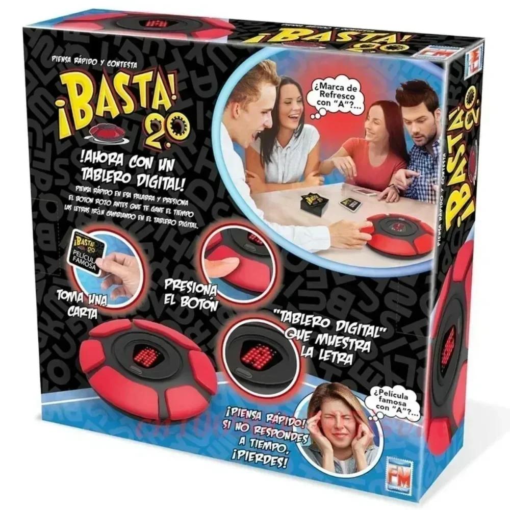 Basta 2.0 Spanish English Word Board Game Electronic Button Digital Display Quick Thinking Letters Pressing Travel Games Gifts