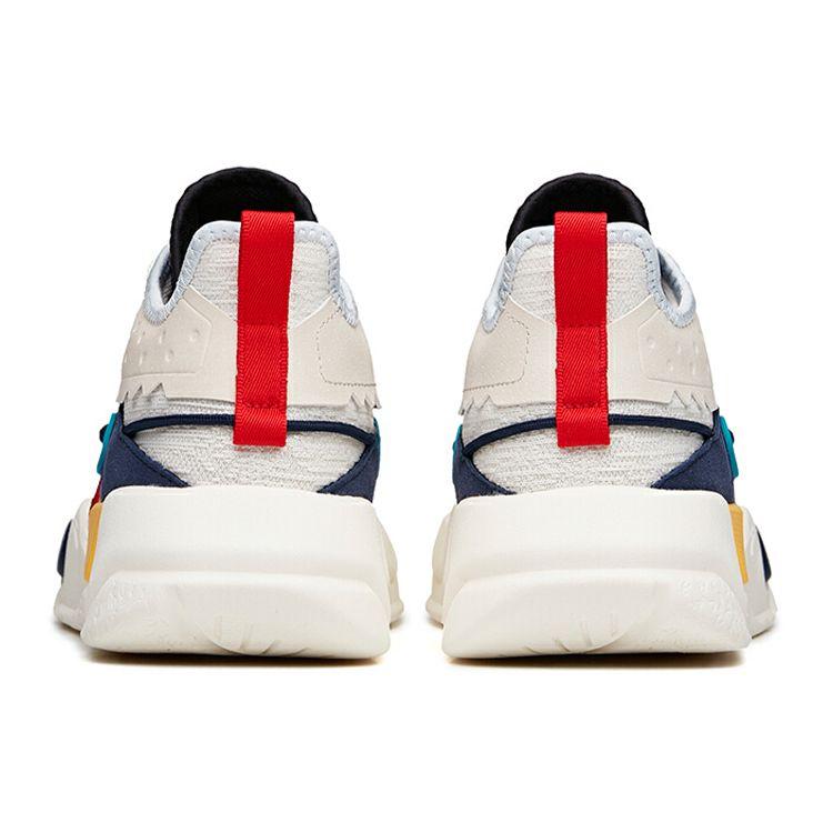 Anta Lifestyle Series Non-Slip Durable Low-Top Skate Shoes Men Sneakers White Blue Yellow 112138084-5