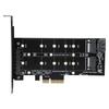PCI‑E 4X auf M.2 NVMe SSD NGFF Adapterkarte B Key M Key Erweiterung Duale Schnittstelle