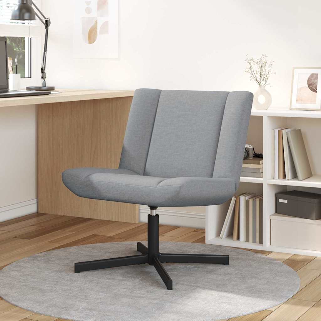 Swivel Chair Light Grey 63 x 75 x 76 cm Fabric