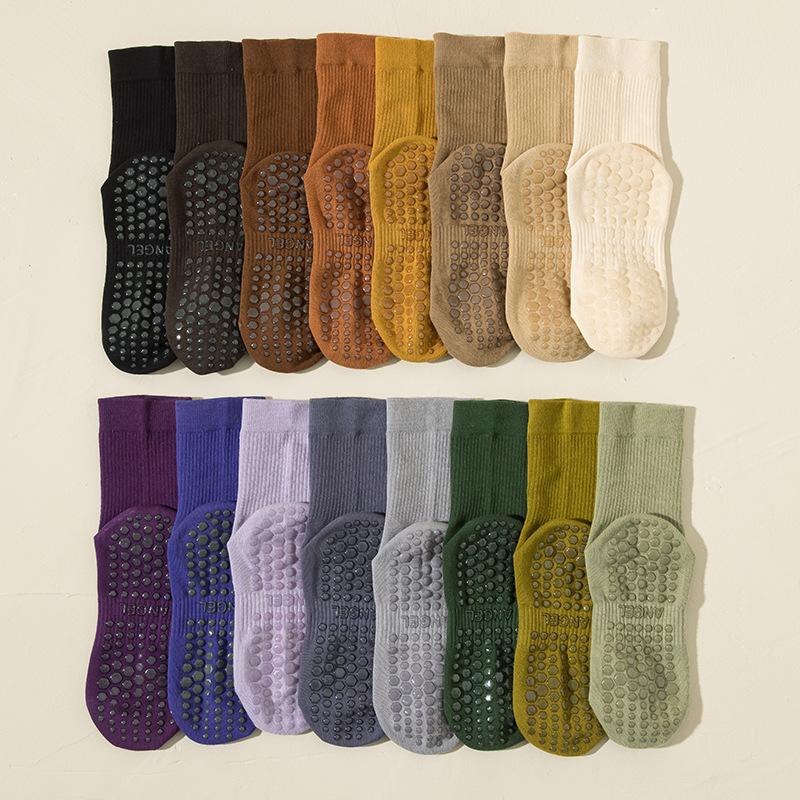 Yoga Socks Women's Professional Anti-slip Sports Mid-calf Socks Spring and Autumn Pilates Fitness Summer Shark Pants Long Socks