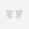 Real 925 Silver Lace Hollow Butterfly Stud Earrings For Women Cute Fine Jewelry Small Niche Advanced Accessories