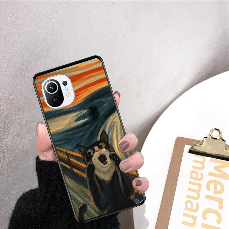 Scream Cat Dog Art Phone Case For Xiaomi Mi 11T 11 12T Pro 10T 10 10Pro 12 11 Lite 5G NE 12S 10pro Poco X3 Pro Poco F3