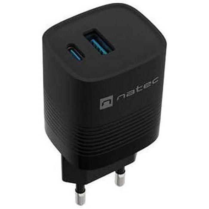 Lader - NATEC - RIBERA GAN - 1x USB-A - 1x USB-C - 30W