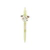 Sun-Star Stationery Rilalamode Mikko Ballpoint Pen with Cute Die-Cut Acrylic Plate, Clear Body, Black Oil-Based Ink, 0.5mm Ballpoint, W35xH138xD18mm,