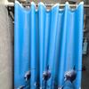 VIKAMA  Enchanting Marine Life Print Shower Curtain, Waterproof, Mould-Resistant, Blackout Shower Curtain, Bathroom Decor