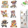 6Pcs Acrylic Special Shape Cake Fridge Stickers Diamond Art Fridge Magnet Diamond Art Magnets Decals for Adults Kids Beginners