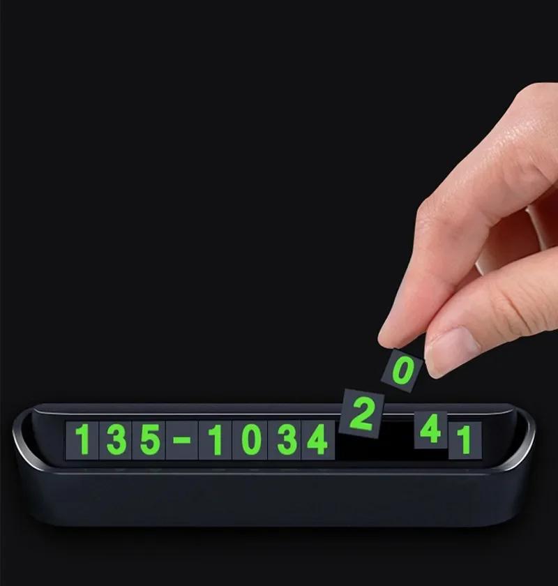 Luminous Car Temporary Parking Card Car Styling Phone Number Card Plate Telephone Number Park Stop Sticker Car Auto Accessories