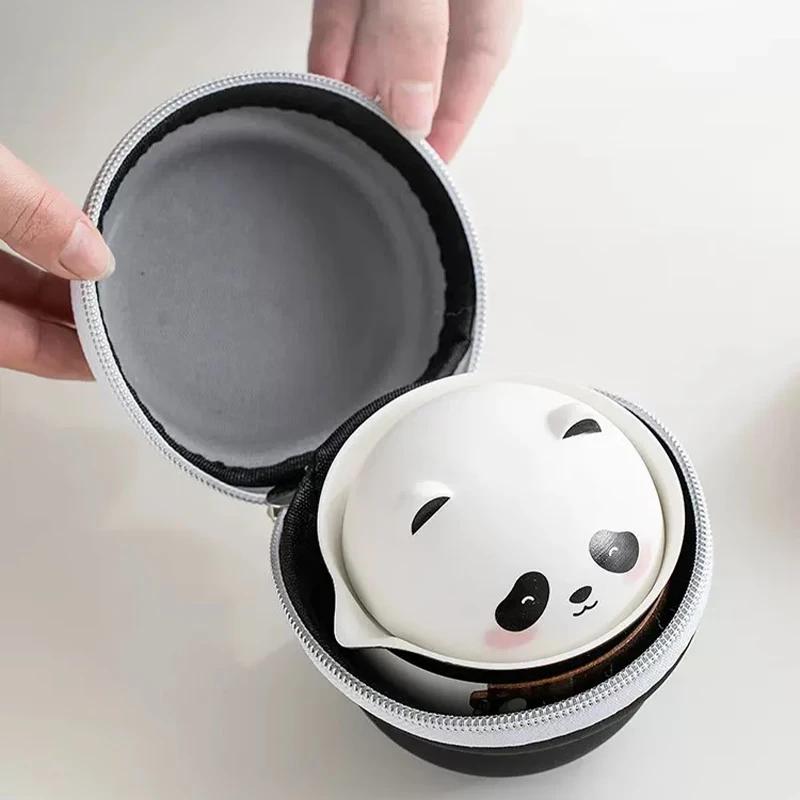 Panda Travel Ceramic Tea Set