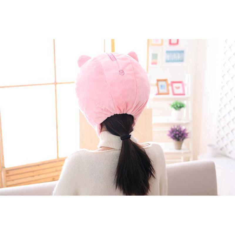 Pink Pig Shaped Cute Short Plush Headwear Photo Props Pig Hat