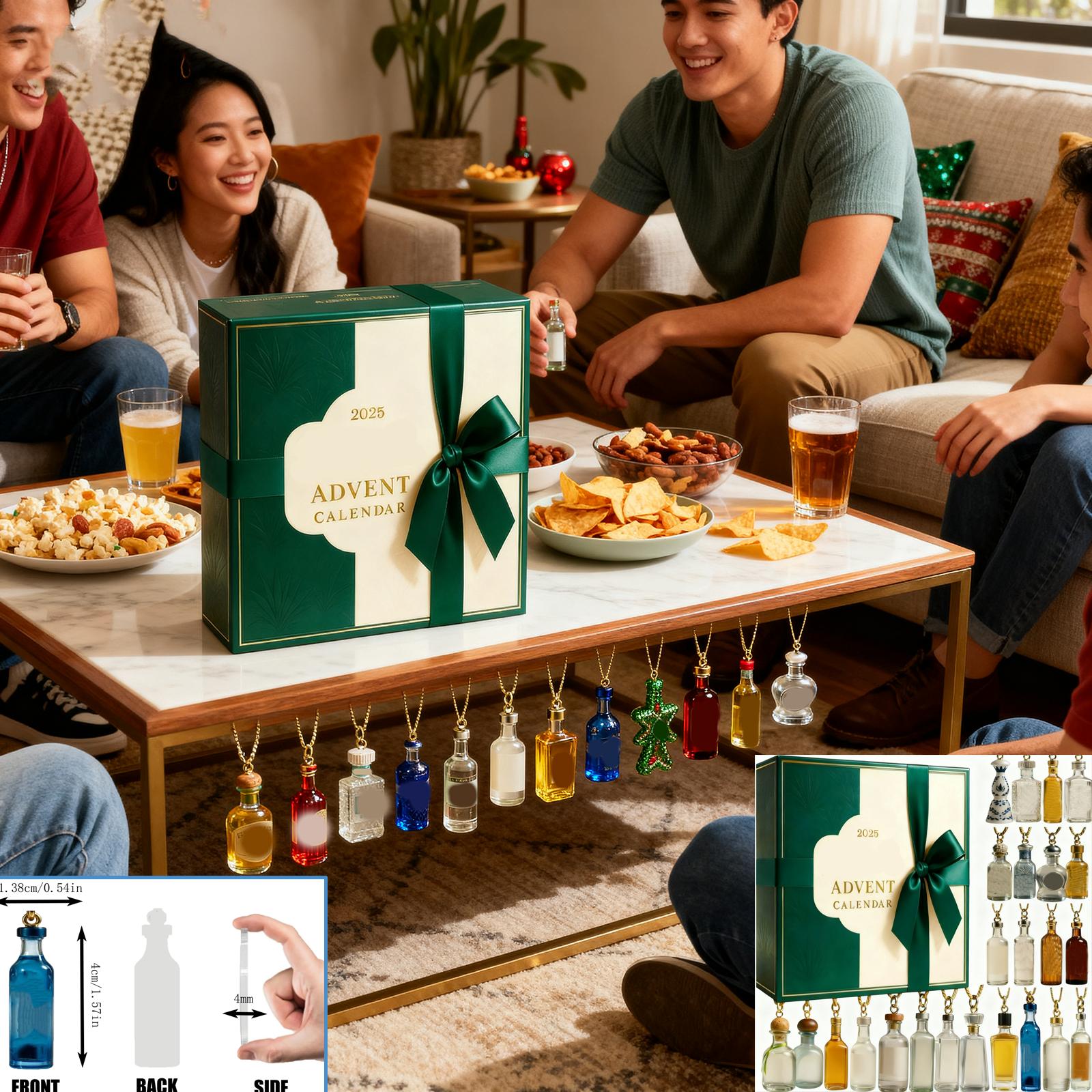 

2D Plane+airplane Box +24PC+ Countdown Box Christmas Advent Calendar One Size зелений