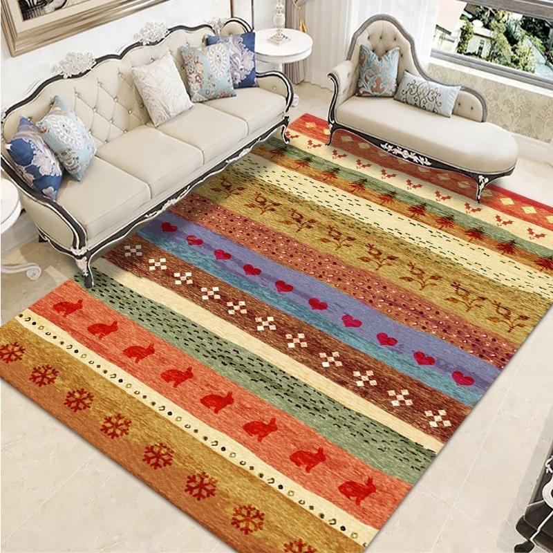Retro Persia Ethnic Style Carpet Party Living Room Sofa Bedroom Bedside Study Entrance Door Rug Non-slip Luxury Home Decor Mat