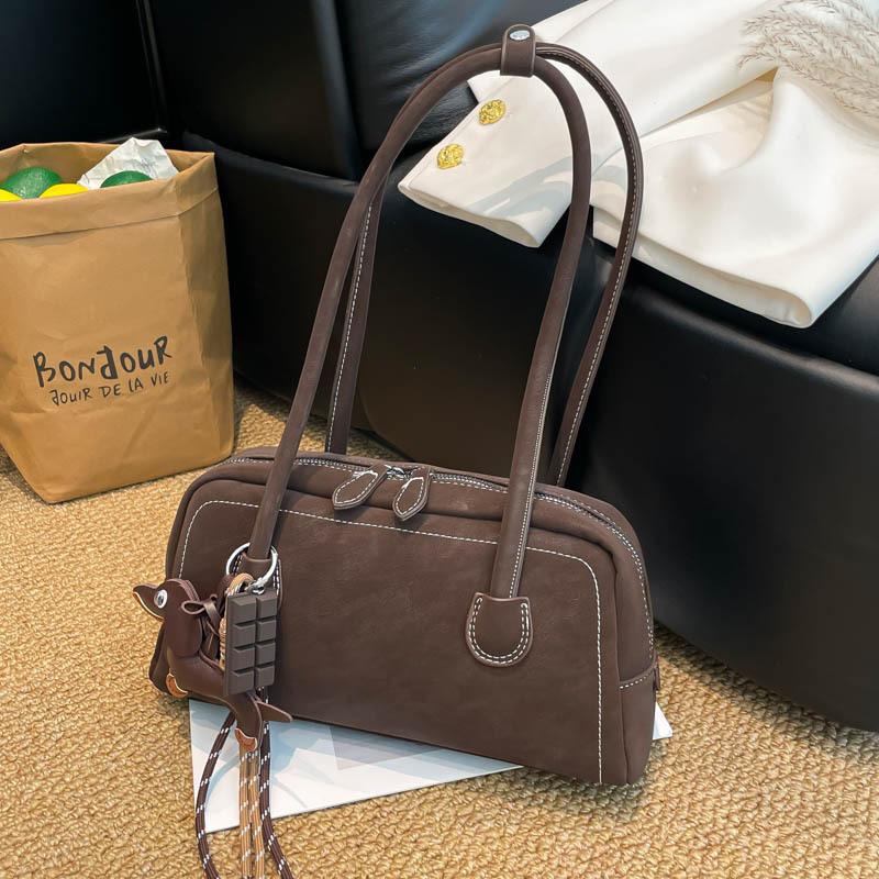 Borsa a spalla retrò piccola, Borsa a tracolla singola, Grande capacità per il pendolarismo, Borsa a sacco Boston