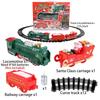 Battery Powered Christmas Electric Trains Toy with Light&Sound Xmas Rotating Christmas Star Decoration Railway Track Vehicle