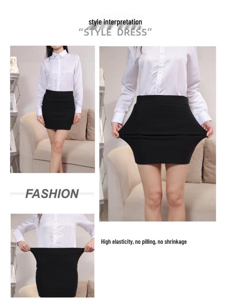 Women's High Waist Slimming Pencil Skirt for Spring and Autumn Fashion