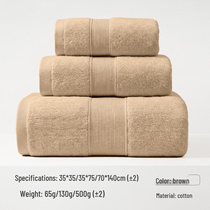 Toalha de Banho e Rosto Bordada de Algodão Puro Espesso - Altamente Absorvente, Perfeita para Uso Doméstico ou Presentes