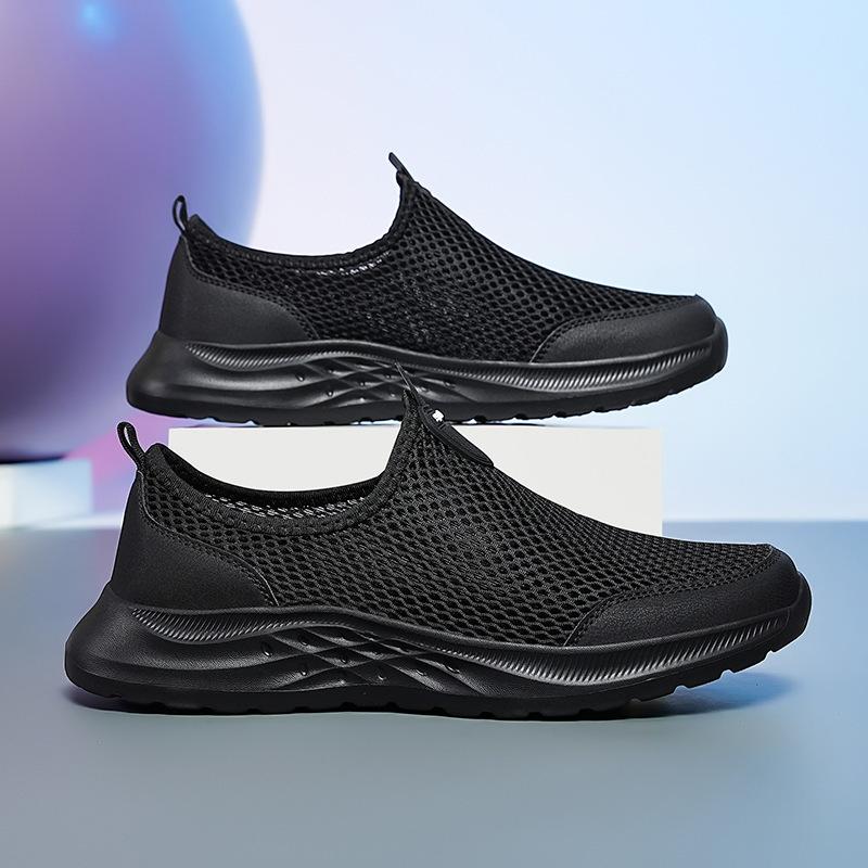 One-Foot Casual Shoes Men's Mesh Breathable Lightweight Sports Shoes Fashionable Versatile Trendy Travel Shoes Comfortable