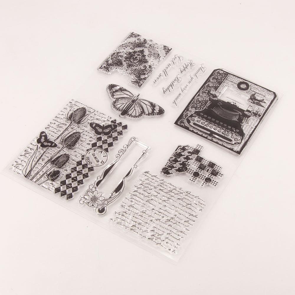 Timbri In Silicone Trasparente Per Scrapbooking E Fai Da Te - Set Creativo Con Motivi Vari, Ideale Per Biglietti E Album