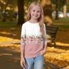 Kinder-T-Shirt mit 3/4-Ärmeln, bedrucktem O-Ausschnitt und Freizeitmotiv für jeden Tag
