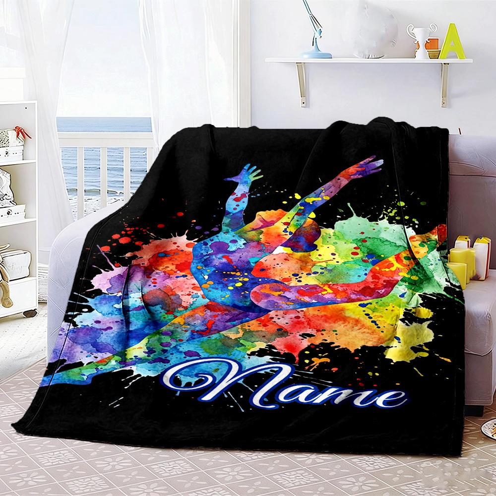 Customize Your Name Home Blankets Comfortable Soft Lightweight Allseason Multipurpose Blanket For Picnics Sofas Offices Beds Living Rooms Perfect Gift