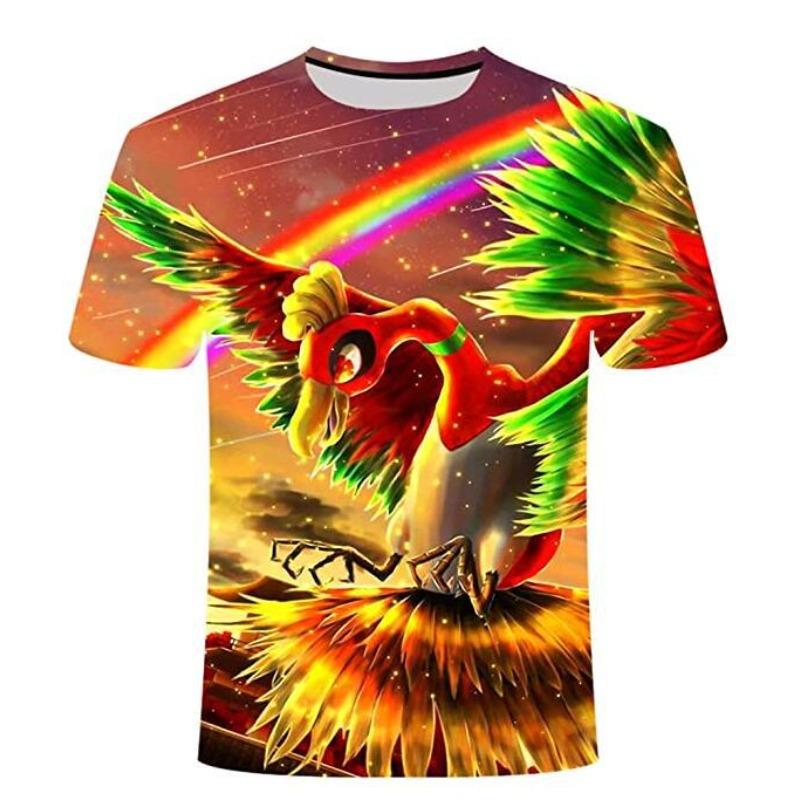 T-shirt Esclusivamente da Uomo, T-shirt a Maniche Corte Girocollo Stampata Digitalmente 3D 2XL