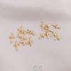Pandantiv Cruce Umplut cu Aur de 14K, Charm Extensor pentru Brățări și Cercei DIY