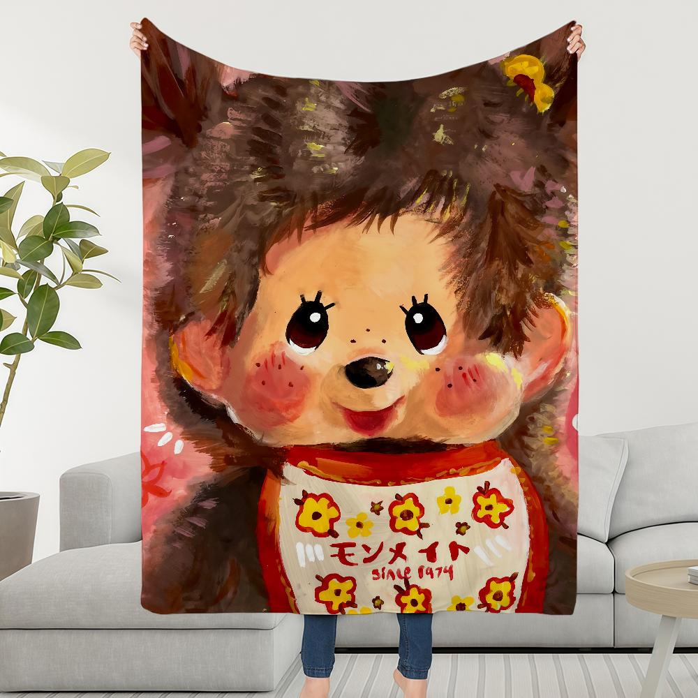 Decke Überwurf Niedlich Super Cartoon Gemütlich Plüsch Wohnzimmer M-MonchhichiS-ES Sofa Couch Kindlich Geburtstagsgeschenke