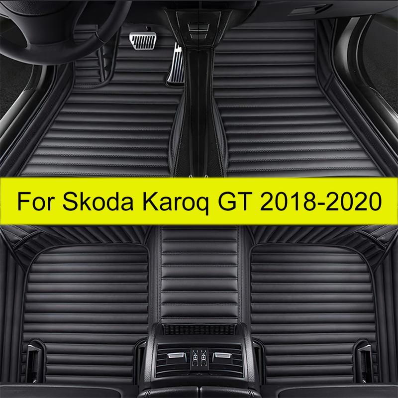 Car Floor Mats For Skoda Karoq GT 2018    Auto Foot Pads Automobile Carpet Cover Interior Accessories
