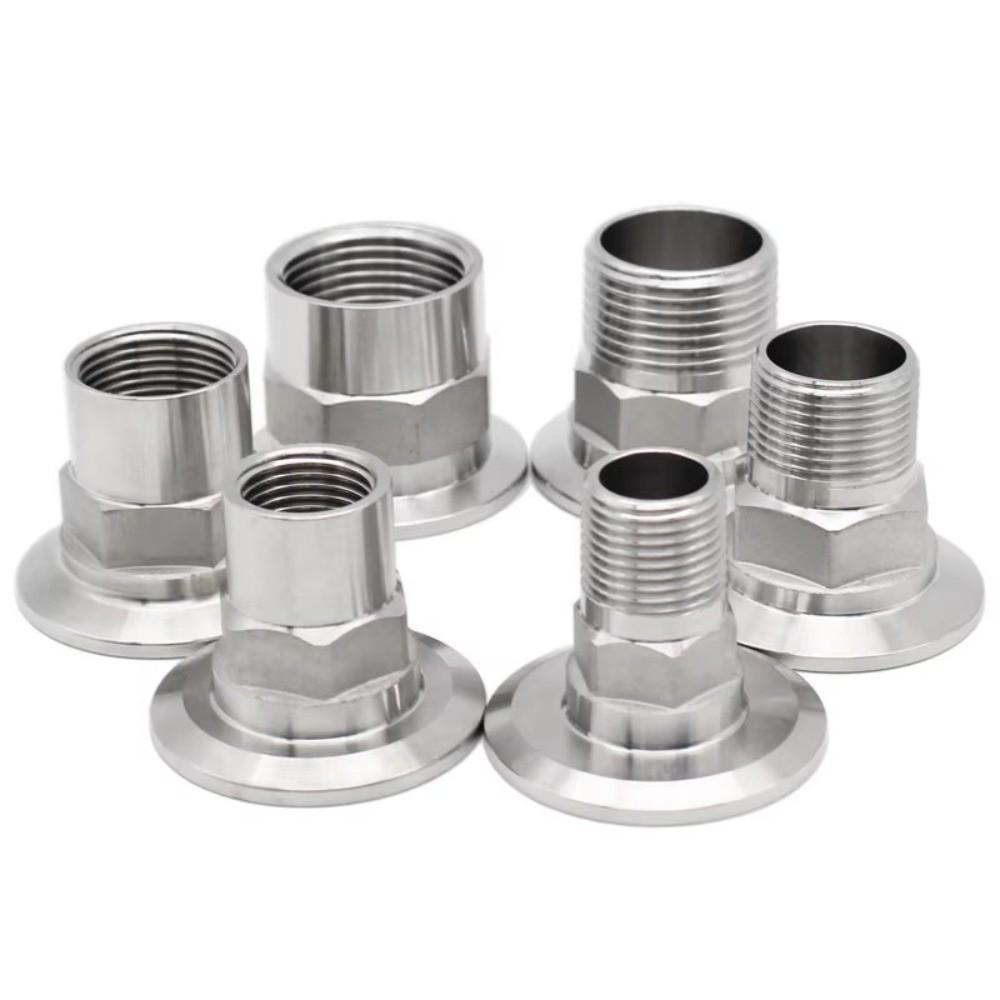 Sanitary Grade Triple Clamp Adapter Internal Thread Stainless Steel Adapter Industrial Piping