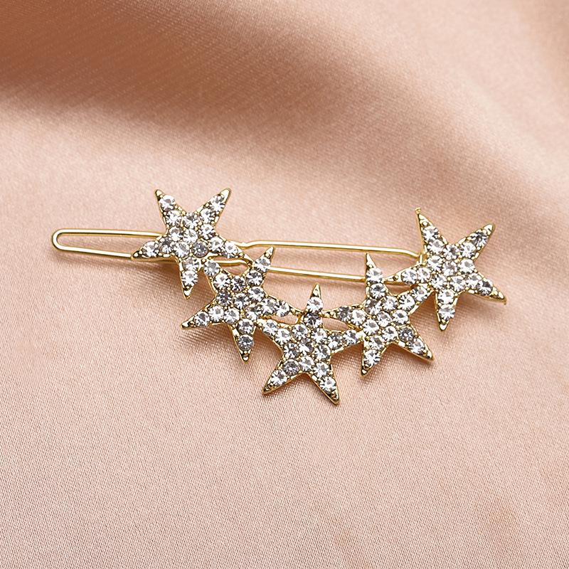 Korean Style Rhinestone Gypsophila Hairpin - Trendy Dopamine Bangs Clip