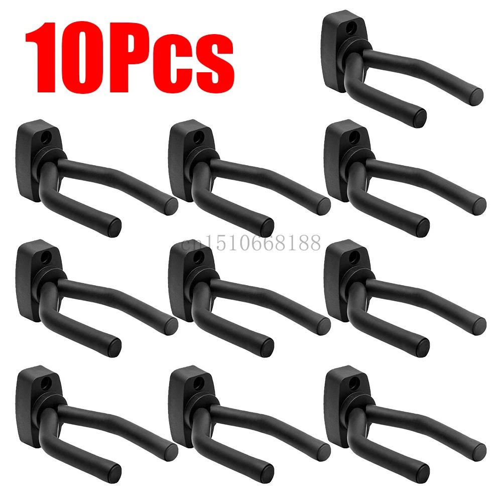 1-10Pcs Guitar Wall Mount Hanger Black Guitar Hanger Wall Hook for All Size Guitars Bass Mandolin Banjo Ukulele Guitar Accessory