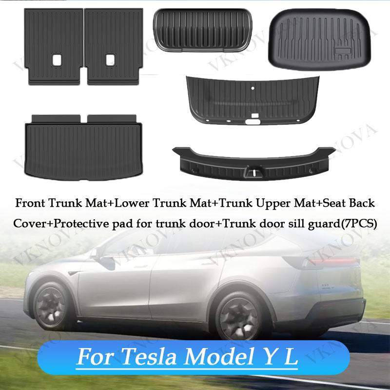 For Tesla Model Y L 2026 Rear Seat Backrest Protective Pad Trunk Mat Anti-Kick Pad Car Interior Accessories Model YL Cargo Liner