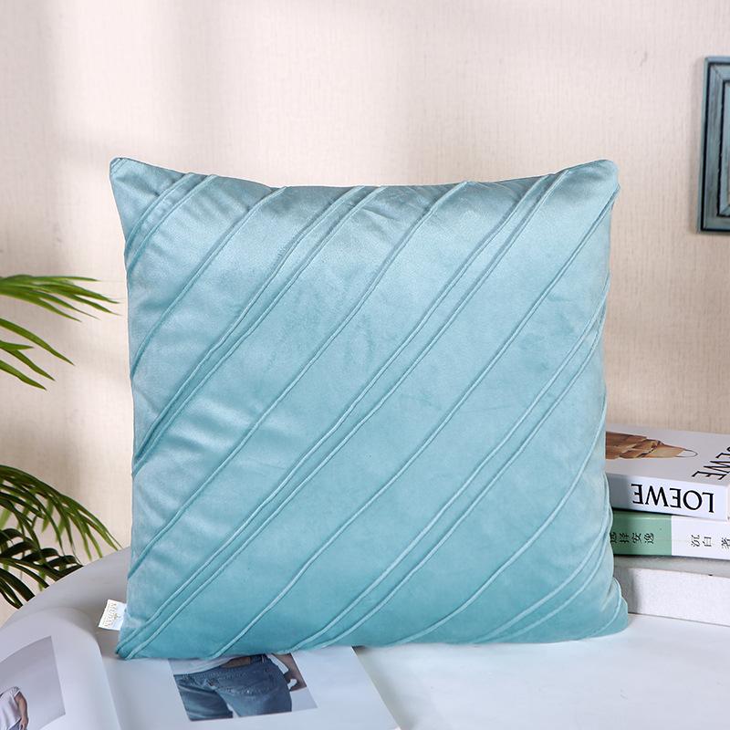 

Однотонная фланелевая наволочка для подушки, домашняя диванная подушка, прикроватная подушка, короткий плюшевый чехол для подушки 44Cm * 44cm