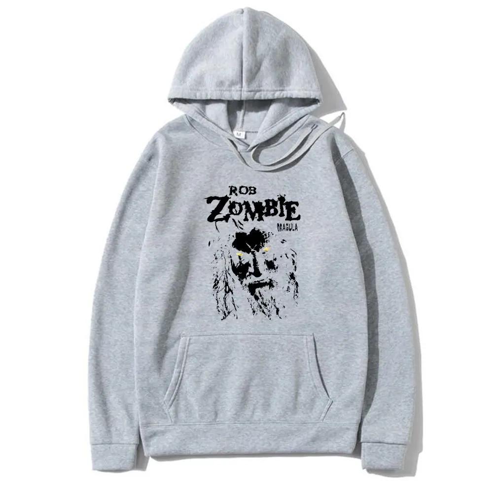 Rob Zombie Hellbilly Deluxe Dragula Retro Print Men Plus-size Hoodie Casual Street Horror Harajuku Y2K Long-sleeve Sweatshirt