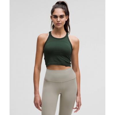 Swiftly Tech Cropped Racerback Tank Top 2.0 Legacy Green Legacy Green