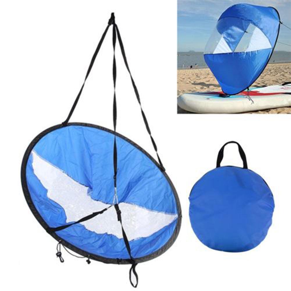 42" Foldable Kayak Wind Sail with Transparent Window + Storage Bag for Boating Activities