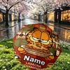 Personalisierter Garfield-Druckschirm mit individuellem Namen, Automatisches Öffnen und Schließen, Stabiler 8-Rippen-Rahmen, Für Pendeln, Camping, Wandern, Geburtstagsgeschenk