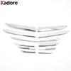 Front Center Grille Grills Cover Trim For Mazda 3 Axela 2014 2015 2016 Chrome Car Head Racing Grill Frame Trims Accessories