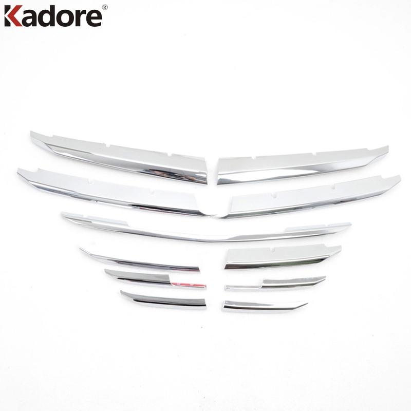 Front Center Grille Grills Cover Trim For Mazda 3 Axela 2014 2015 2016 Chrome Car Head Racing Grill Frame Trims Accessories