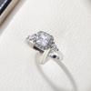 Huitan Simple Style Women Ring Inlaid Bright Princess CZ Fashion Party Daily Versatile Accessories Fancy Wedding Low-key Jewelry