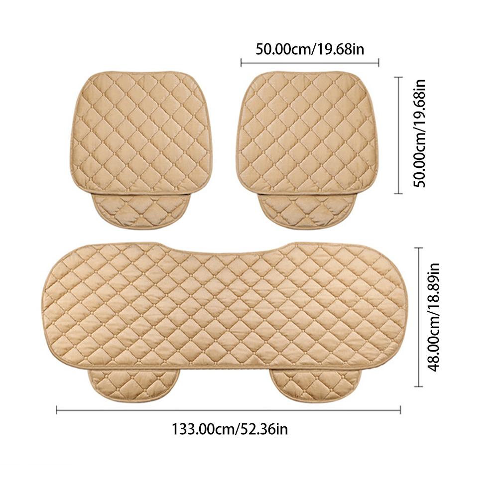 Universal Anti-slip Warm Winter SUV Car Seat Cover Cushion Front Rear Flax Cushion Breathable Protector Mat Pad Auto Accessories