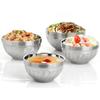 Double-layer Stainless Steel Bowl Fell -resistant Canteen Bowl Tableware Soup Bowl  Kindergarten
