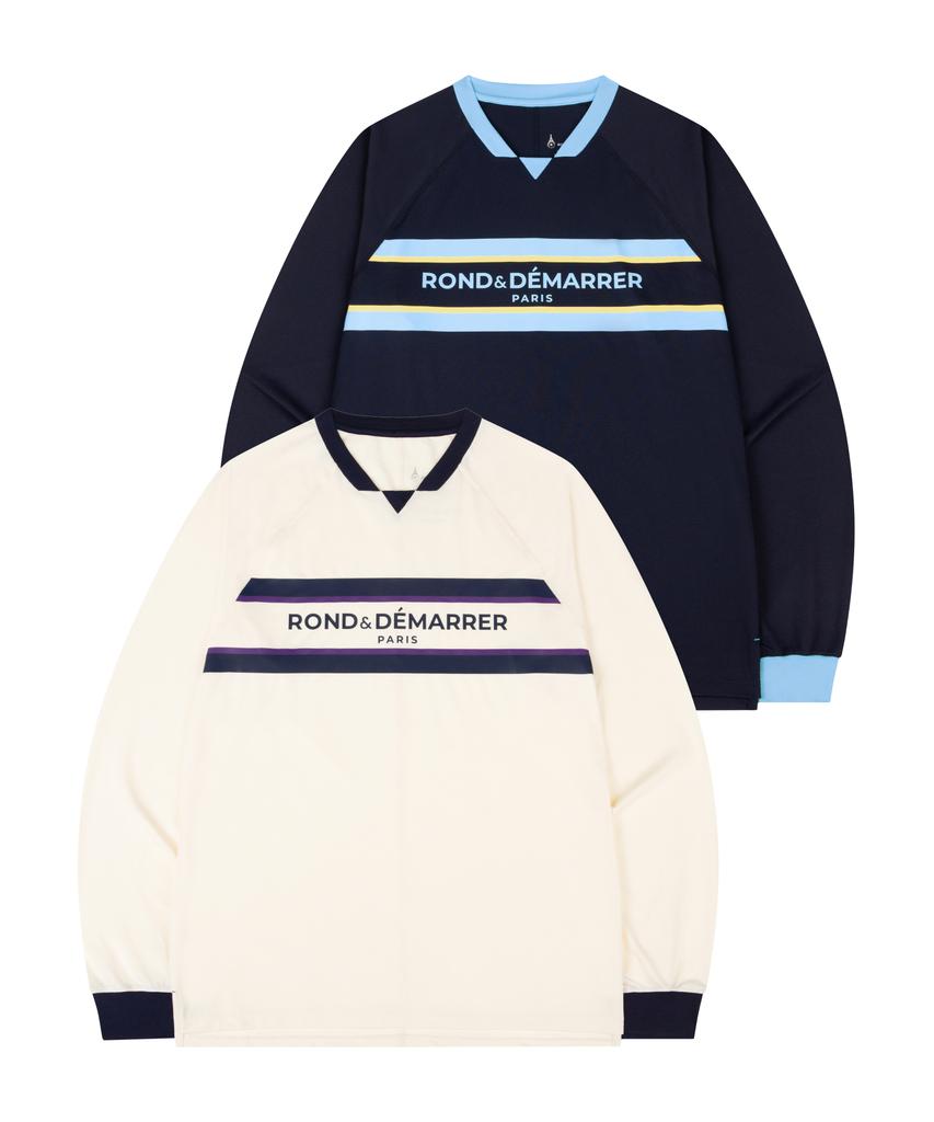 ROND&DÉMARRER [Unisex] Striped Mesh Long Sleeve