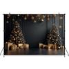 Christmas Tree Big Background For Photography Gold Ball Baby Shooting Props Home Gift Room Decoration Backdrop Studio Photobooth
