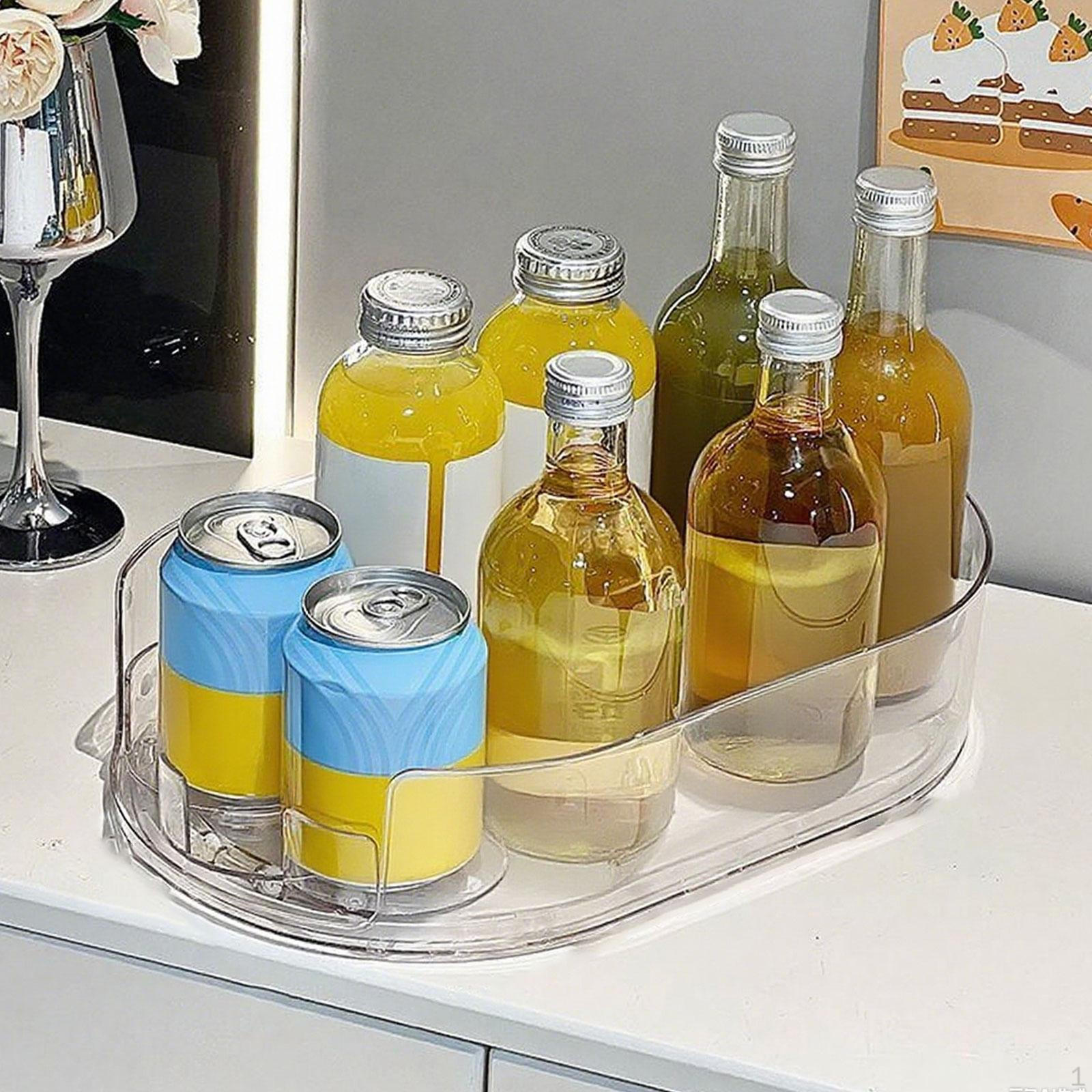 

Органайзер-вертушка Диспенсер для напитков Многоцелевой Вращающийся Контейнер для приправ для еды Холодильник Clear