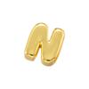 Gold Plated Brass Eco-Friendly Plating A-Z Initial Letter Beads, Cute DIY Jewelry Making Accessories Beads:VZ442