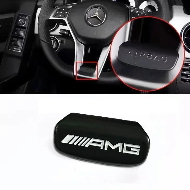 למכונית AMG Benz מדבקות מתכת סמל הגה לרכב תג למרצדס בנץ AMG W206 W204 W205 W212 W213 W221 W222 W223 W2