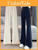 Womens Solid Color Design Pants For Women With High Waist For Winter Commuting Comfort