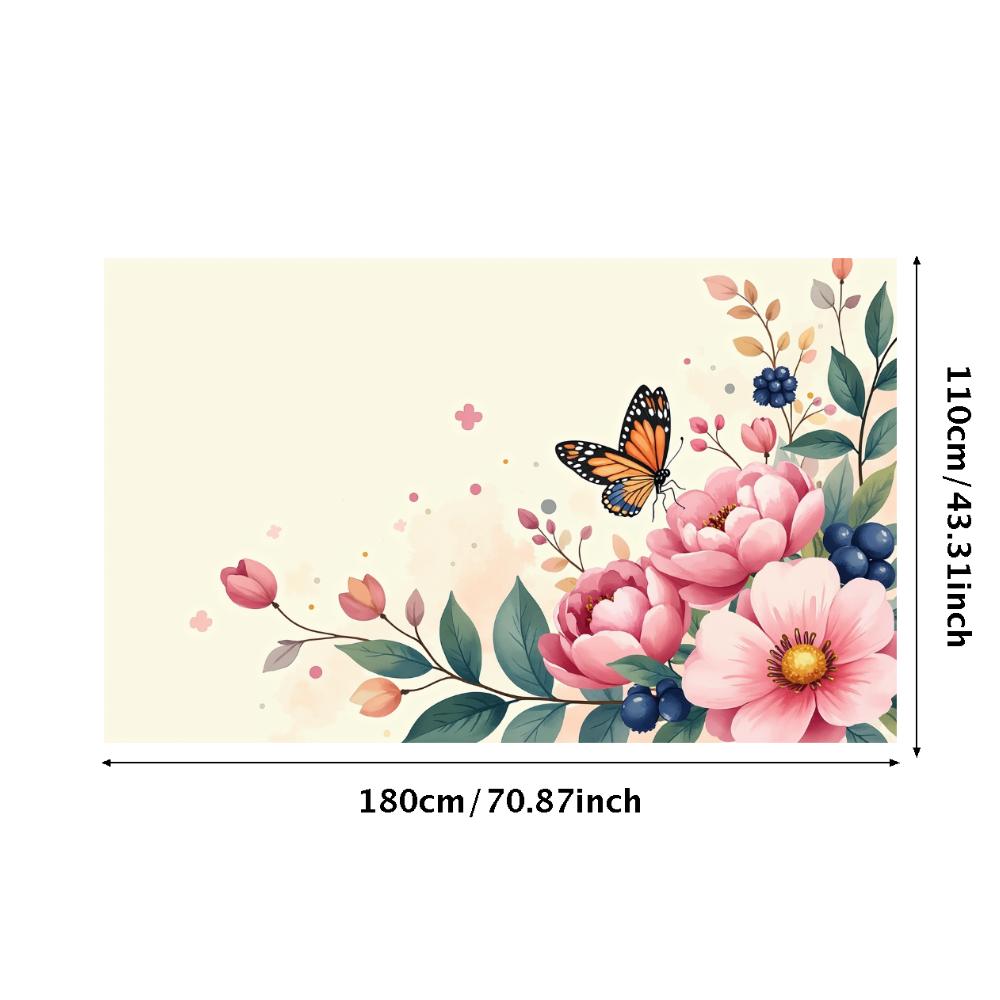Peony Rose Flower Banner Backdrop Spring Outing Wedding Decor Photography Background Party Decoration Event Photo Shoot Supplies