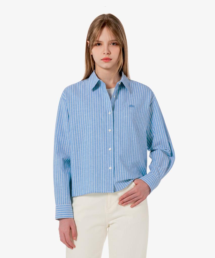 LACOSTE Women'S Cotton Linen Crop Shirt Cf006E-56G Jbk